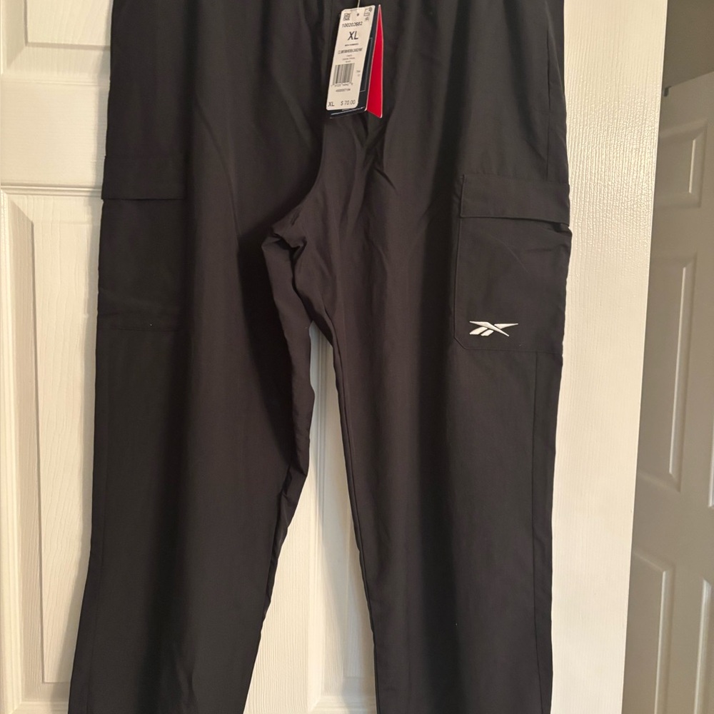 Reebok Men's Black Woven Cargo Pants XL
